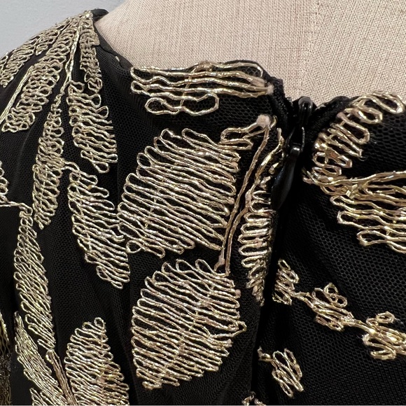 JS COLLECTION Womens Black Flutter Knee Length Formal Dress - New Tag - Reemoly - Picture 13 of 16